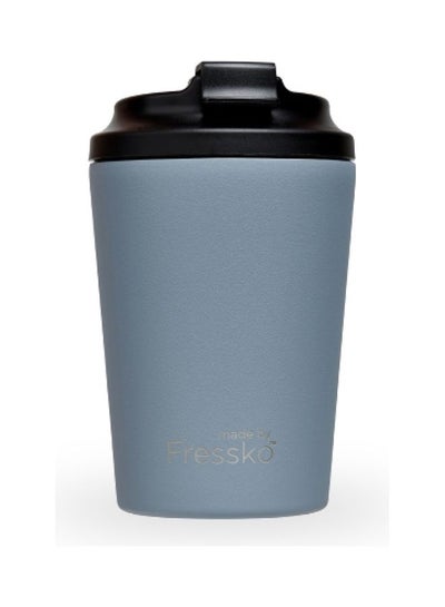 Buy Stainless Steel Reusable Camino Coffee Cup Grey 340ml in Saudi Arabia