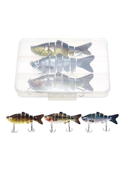 Buy 3-Piece Bionic Multi Joint Fishing Bait 3.9inch in UAE