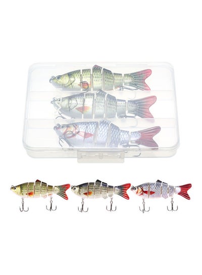 Buy 3-Piece Bionic Multi Joint Fishing Bait 3.9inch in Saudi Arabia