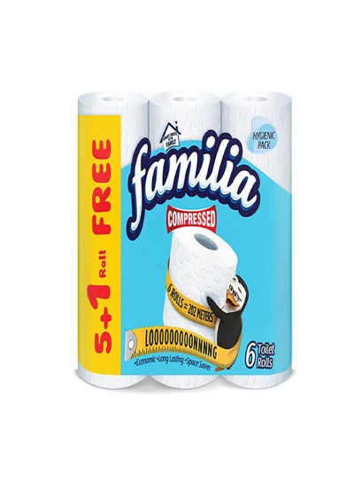 Buy Compressed Toilet roll - Pack of 6 White in Egypt