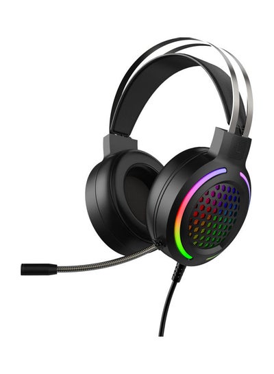 Buy Wired Head-mounted RGB Gaming Headset Black in UAE