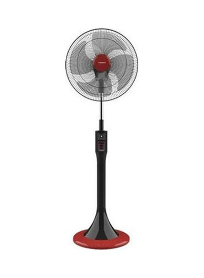 Buy Stand Fan With 4 Plastic Blades and 3 Speeds TSF-18MB Black-Red in Egypt