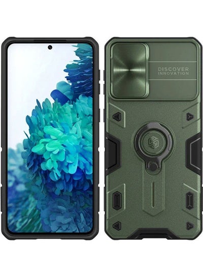 Buy Cam Shield Armor Case With Ring Kick Stand Back Cover For Samsung Galaxy S21+ Green in Saudi Arabia