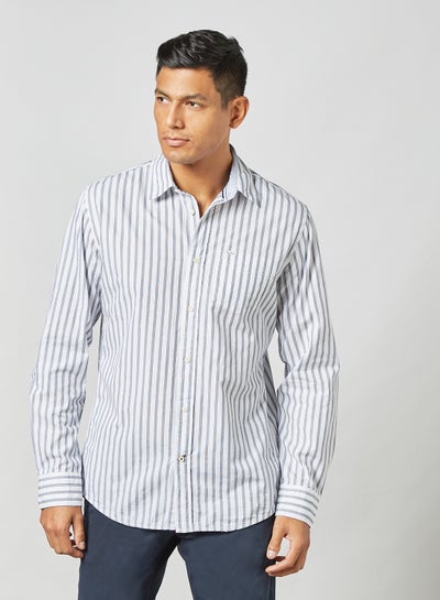 Buy Stripe Print Shirt Blue in UAE