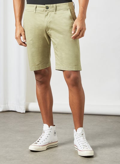 Buy Chino Bermuda Shorts Green in Saudi Arabia