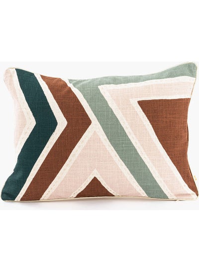 Buy Aria Cushion Cover Cotton Multicolour 50x35cm in UAE