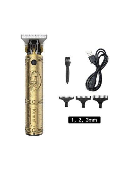 Buy Professional Hair Trimmer With 6 Accessories Gold/Black/Silver in Saudi Arabia