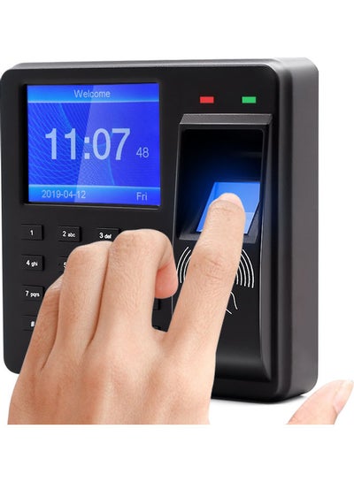 Buy Fingerprint Access Control Attendance Time Clock Black in Saudi Arabia