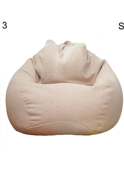 Buy Solid Color Cloth Lazy Lounger Bean Bag Cover Light Khaki in UAE