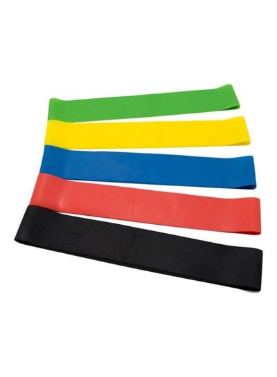 Buy 5-Piece Fitness Exercise Yoga Stretching Strap With Cloth Bag in Egypt