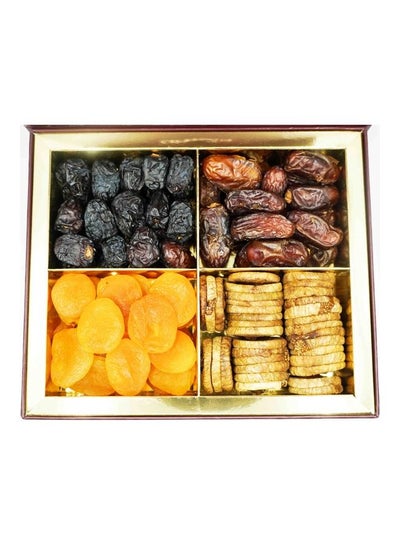 Buy Dates And Dried Fruits Gift Box 950grams in UAE