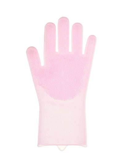 Buy Kitchen Silicone Cleaning Gloves Pink in Egypt