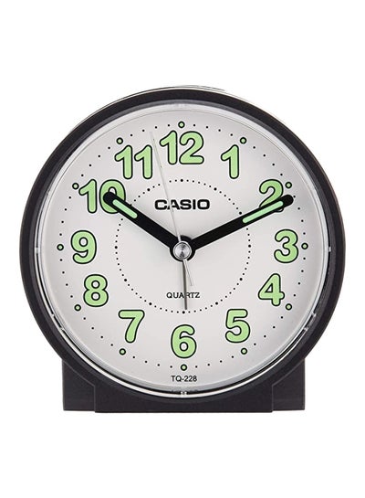 Buy Analog Alarm Table Clock Black 87x87x36mm in UAE