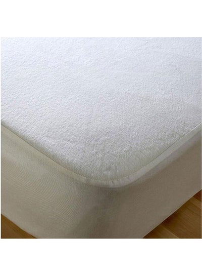 Buy Waterproof Solid Mattress Prottector Combination White 120 x 200cm in Egypt