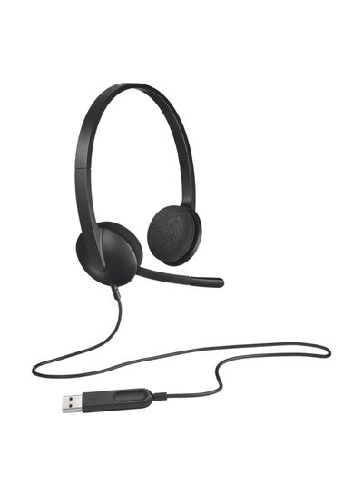 Buy Logitech H340 Wired Headset, Stereo Headphones With Noise-Cancelling Microphone, Usb, Pc/Mac/Laptop - Black in Egypt