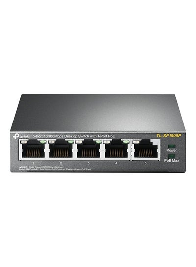 Buy 5-Port 10/100Mbps Desktop Switch With 4-Port PoE Black in Egypt