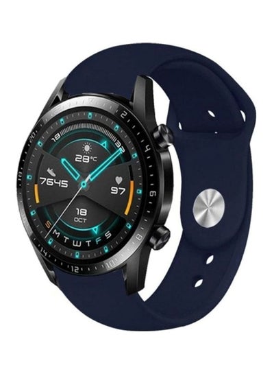 Buy Silicone Replacement Band for Huawei GT2 Watch Dark Blue in UAE