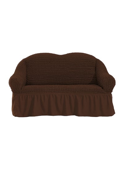 Buy Two Seater Sofa Cover Brown 170x100x100cm in UAE