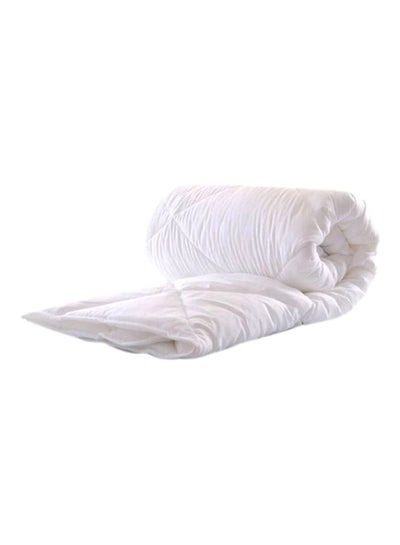 Buy Soft Breathable Duvet Cover Fabric White 240x260cm in UAE