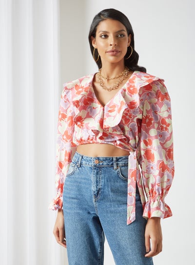 Buy Floral Print Crop Top Multicolour in UAE