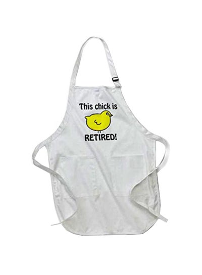 Buy This Chick Is Retired  Printed Apron With Pockets White 22 X 30inch in Egypt