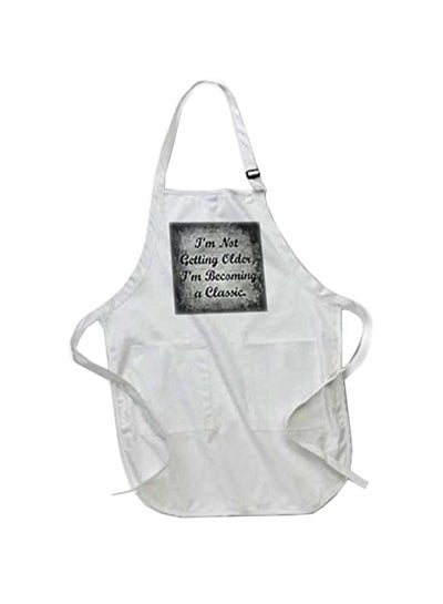 Buy I'm Not Getting Older Becoming A Classic  Printed Apron With Pockets White 22 x 30inch in Egypt