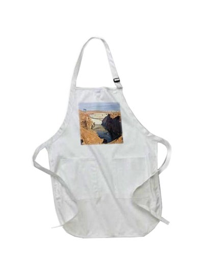 Buy Colorado River Printed Apron With Pockets  22 x 30inch White in Egypt