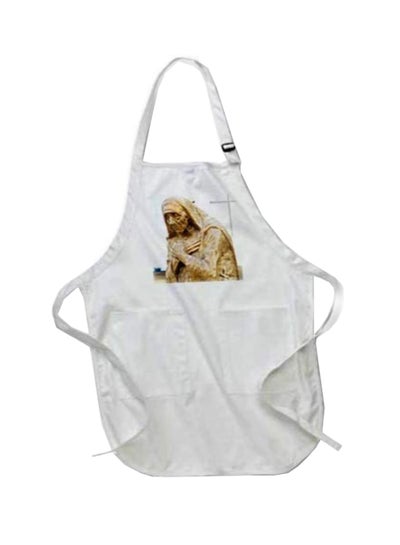 Buy Mother Teresa Of Calcutta Printed Apron With Pockets White 22 x 30inch in Egypt