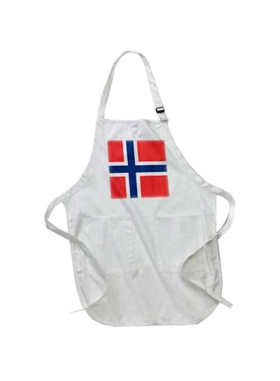 Buy Flag Of Norway Printed Apron With Pockets  22 x 30inch White in Egypt