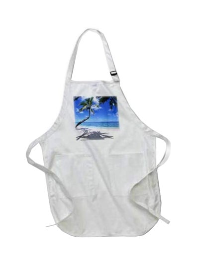 Buy Kaaawa Beach Printed Apron With Pockets White 22x24inch in Egypt