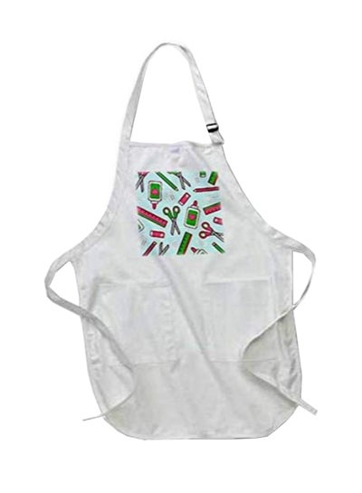 اشتري Cute Teacher Love Printed Apron With Pockets أبيض 22 X 30بوصة في مصر