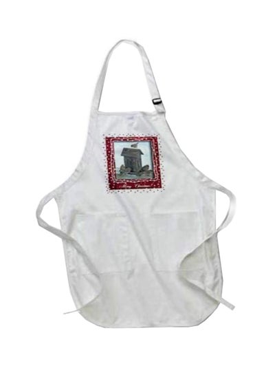 Buy Finch Family On Birdhouse Printed Apron With Pockets White 22 X 24inch in Egypt