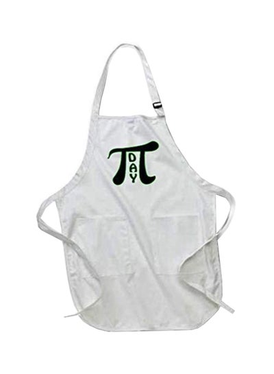 Buy Pi Day Printed Apron With Pockets White 22 X 30inch in Egypt