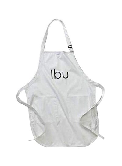 Buy IBU Printed Apron With Pockets White 22 x 24inch in Egypt