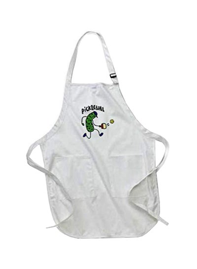 Buy Pickle Playing Ball Printed Apron With Pockets White 22 X 30inch in Egypt