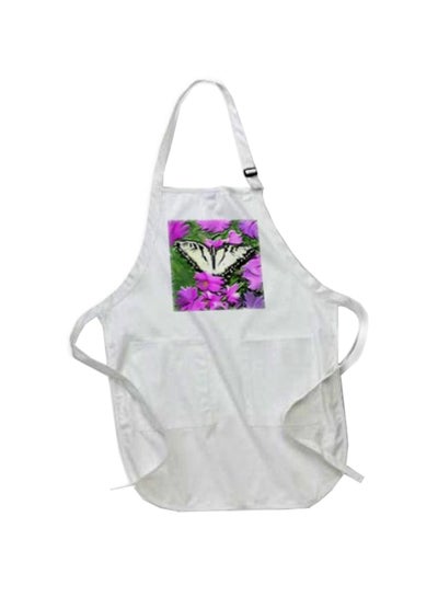 Buy Butterfly Printed Apron With Pockets White 22 x 30inch in Egypt