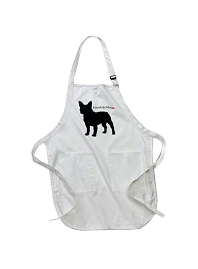 Buy French Bulldog Printed Apron With Pockets White 22 x 24inch in Egypt