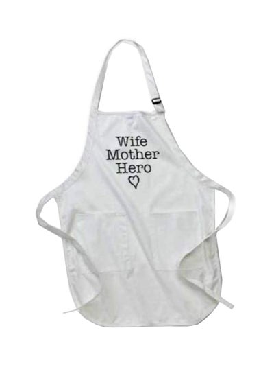 Buy Wife Mother Hero Apro With Pouch Pockets White 22 x 30inch in Egypt