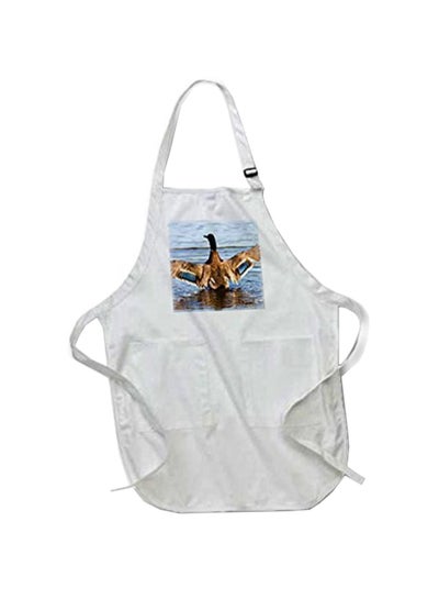 Buy Mallard Duck Printed Apron With Pockets White 22 x 30inch in Egypt