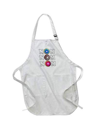 Buy Nom Donut Printed Apron With Pockets White 22 x 24inch in Egypt