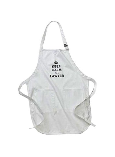 اشتري مريلة مطبخ بجيوب أمامية مطبوع عليها عبارة "Keep Calm Im A Lawyer" أبيض 22 x 30بوصة في مصر