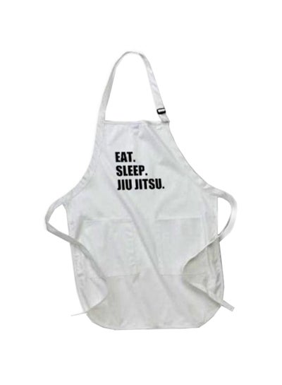 اشتري مريلة مطبخ بجيوب مطبوع عليها عبارة "Eat Sleep Jiu Jitsu" أبيض 22 X 30بوصة في مصر