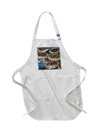 Buy Pecan Pies At Farmers Market Printed Apron With Pockets White 22 x 24inch in Egypt