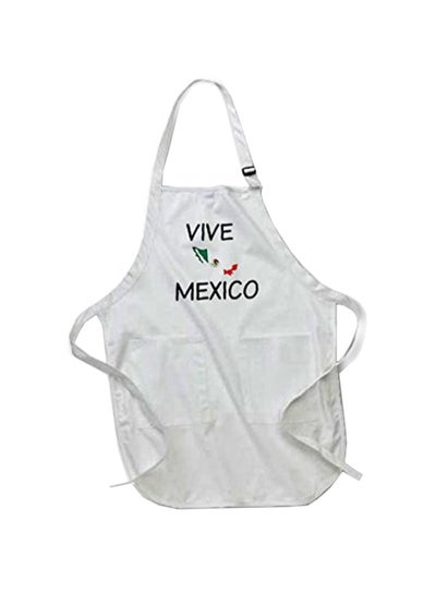 Buy Vive Mexico Printed Apron With Pockets White 22 x 30inch in Egypt