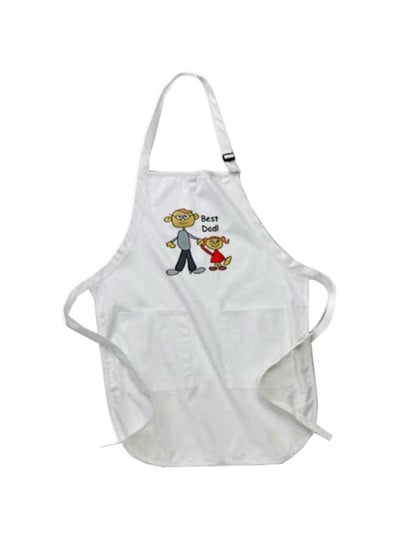 Buy Sandy Mertens Best Dad  Printed Apron White 22 X 30inch in Egypt