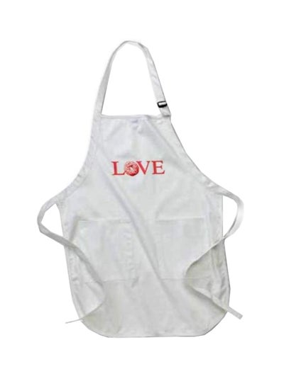 Buy Love Donuts Printed Apron With Pockets White 22 x 30inch in Egypt