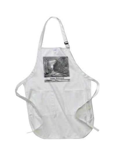 Buy Trail Of Shadows Printed Apron With Pockets White 22 X 30inch in Egypt