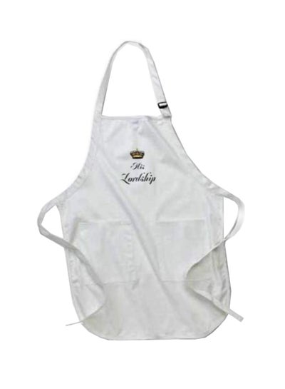 Buy His Lordship Printed Apron With Pockets White in Egypt