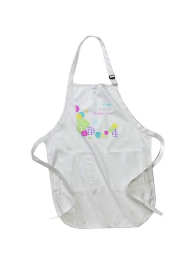 اشتري Happy Birthday Daughter-In-Law Printed Apron With Pockets  22 x 24inch أبيض في مصر