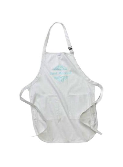 Buy Just Married Printed Apron With Pockets White in Egypt